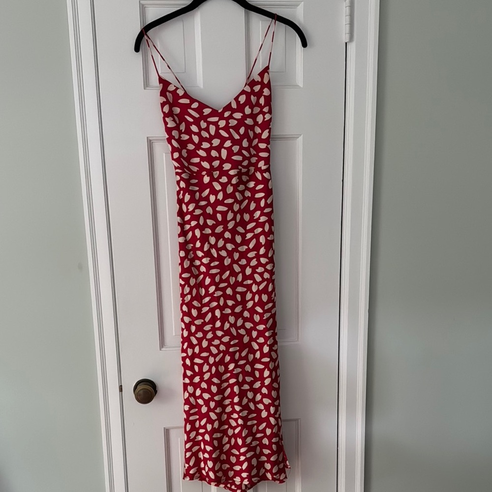 Hello Molly Red And White Sleeveless Slip Dress - image 1